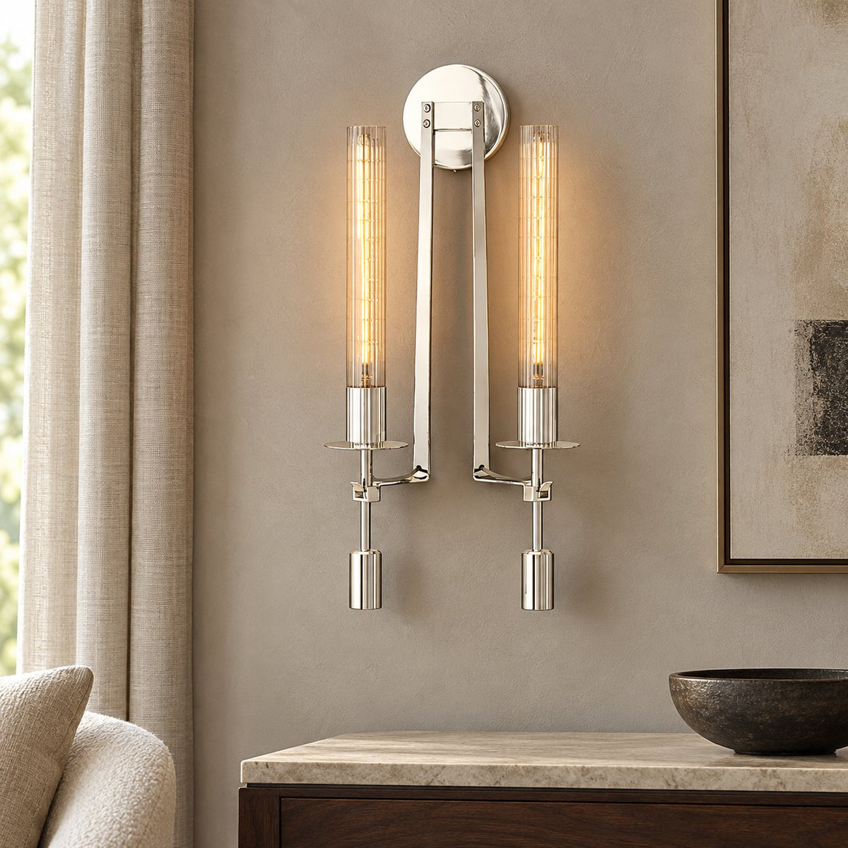 Classic Wall Light Wall Mounted Metal Frame Ambient Lighting Fixture for Indoor Use
