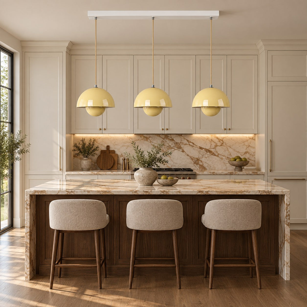 Modern Adjustable Black Pendant Light Hanging Metal LED for Kitchen and Home Lighting