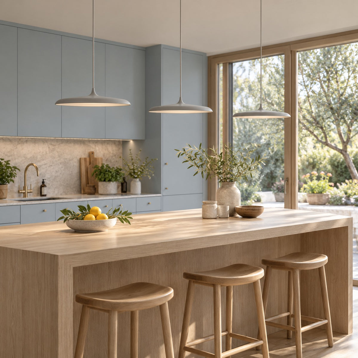Modern Glass Pendant Lamp Hanging Light Adjustable LED Fixture for Kitchen Pendant Lighting