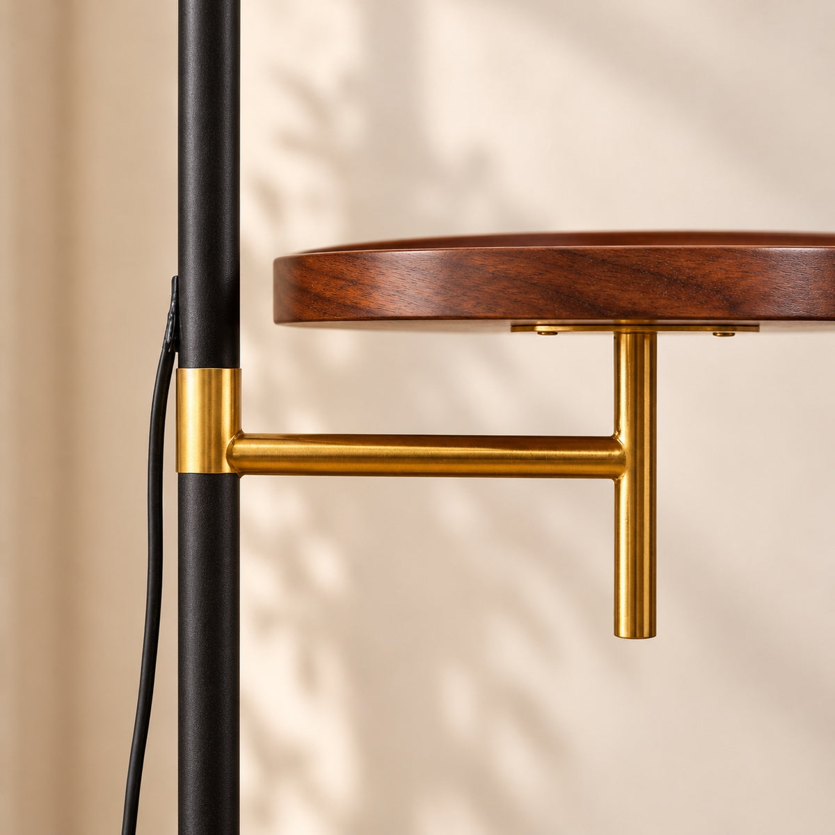 Modern Gold Floor Lamp with Adjustable Height Marble Base USB Powered for Living Room