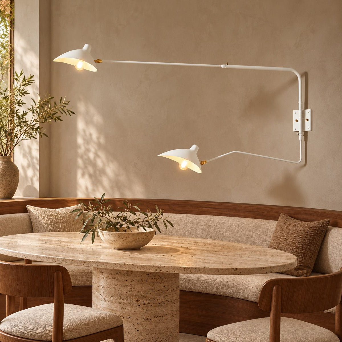Modern Multi-Arm Wall Sconce Wall Mounted Metal Adjustable LED Wall Lighting Fixture