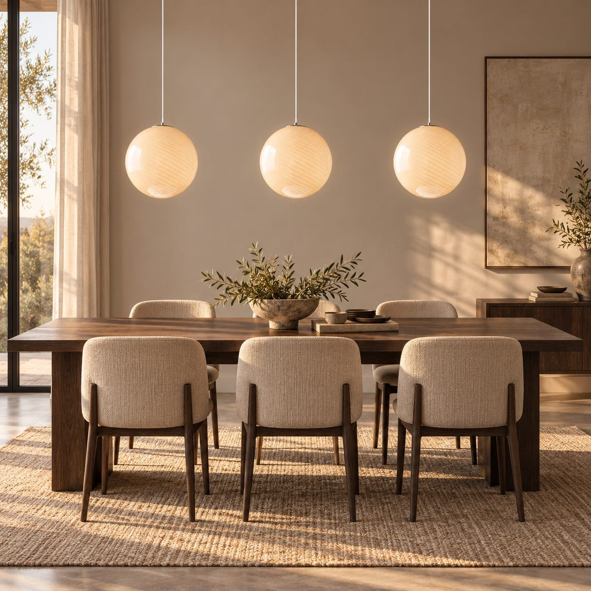 Modern Glass Pendant Lamp Adjustable Hanging Light LED Fixture for Kitchen Pendant Lighting