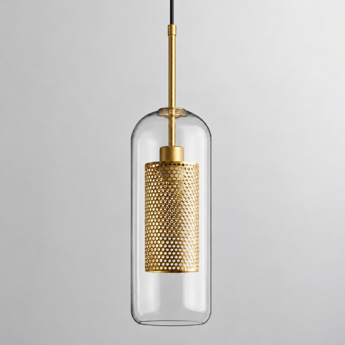 Modern Glass Pendant Light Adjustable Hanging Fixture with LED Technology for Kitchen Island
