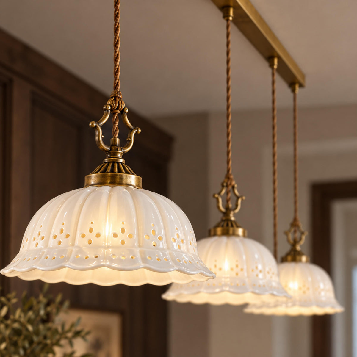 Modern Black Pendant Lighting Hanging Metal Fixture with Adjustable LED for Kitchen Island