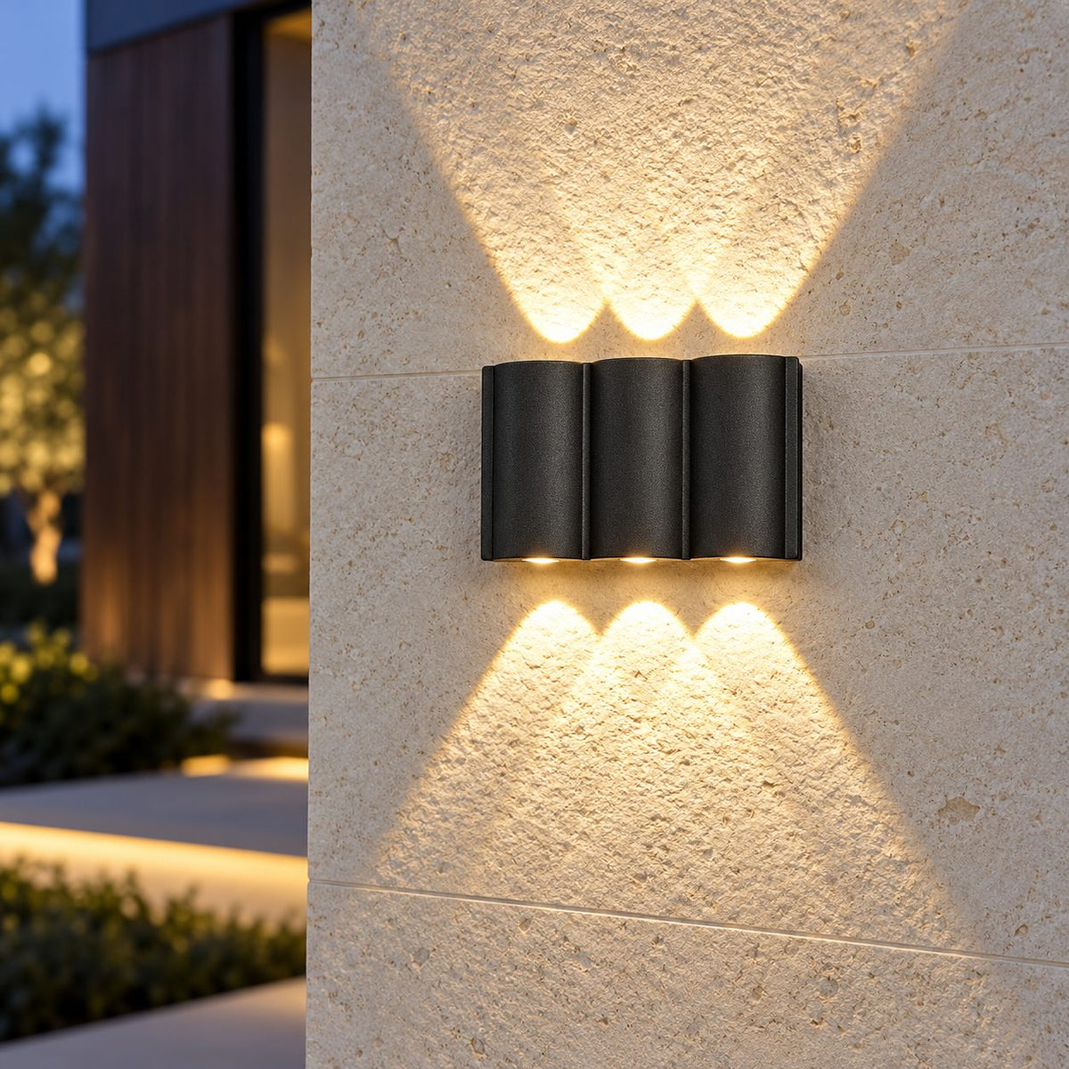 Modern Outdoor Wall Light Up Down Waterproof Aluminum LED Adjustable Illumination