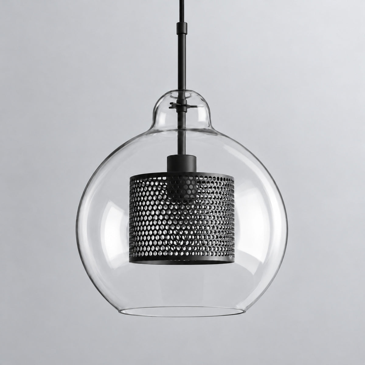 Modern Glass Pendant Light Adjustable Hanging Fixture with LED Technology for Kitchen Island