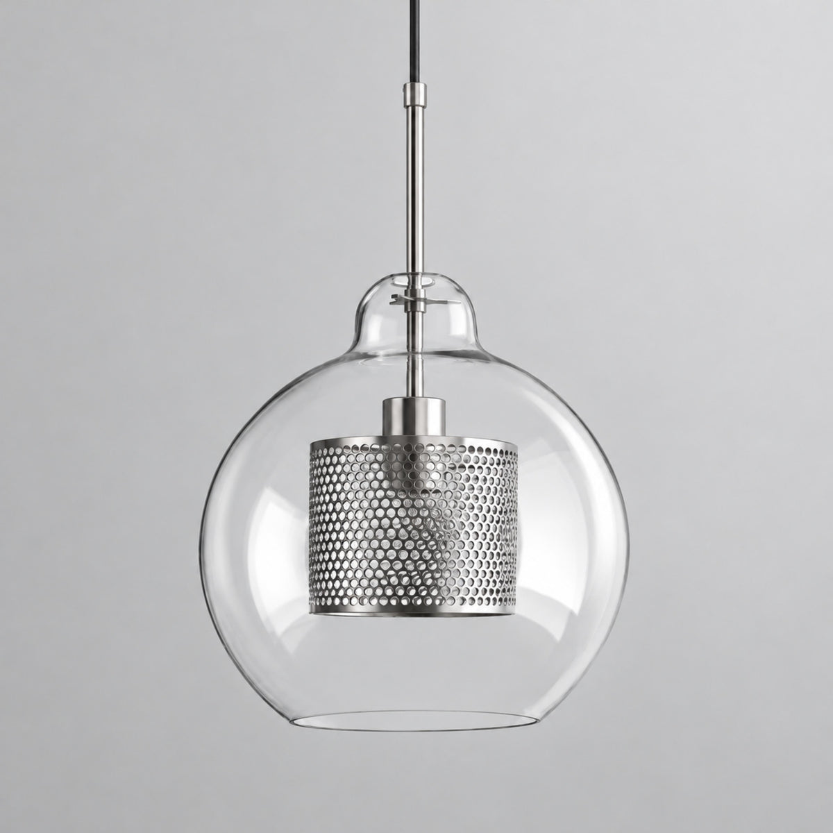 Modern Glass Pendant Light Adjustable Hanging Fixture with LED Technology for Kitchen Island