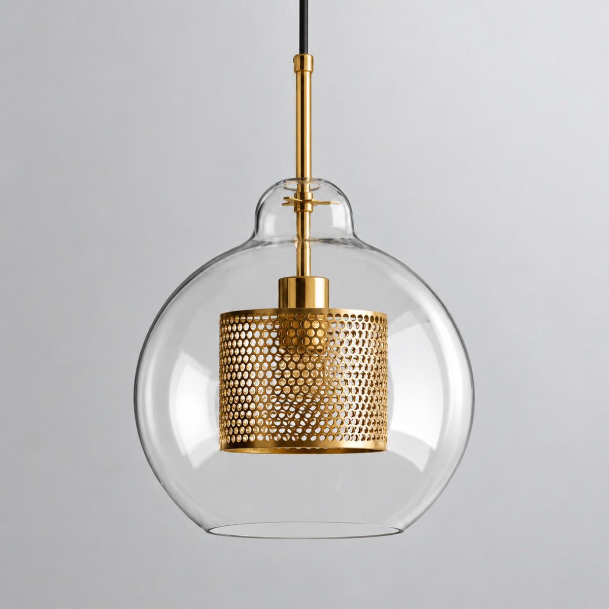 Modern Glass Pendant Light Adjustable Hanging Fixture with LED Technology for Kitchen Island
