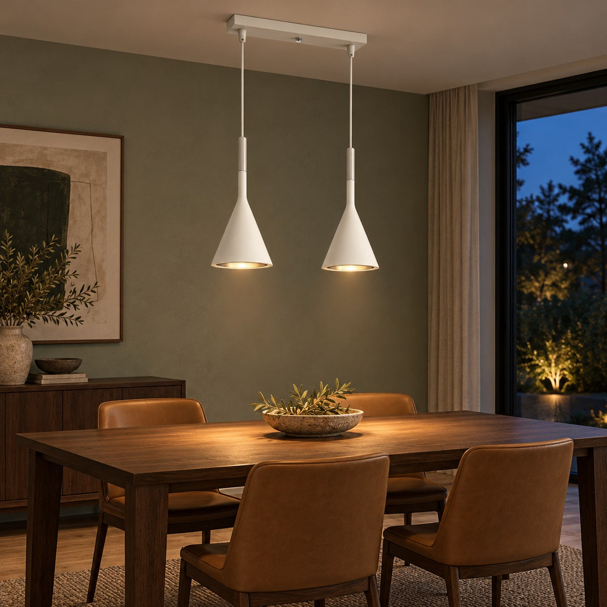 Modern Adjustable Pendant Lamp Aluminum LED Hanging Light for Kitchen and Home Decor