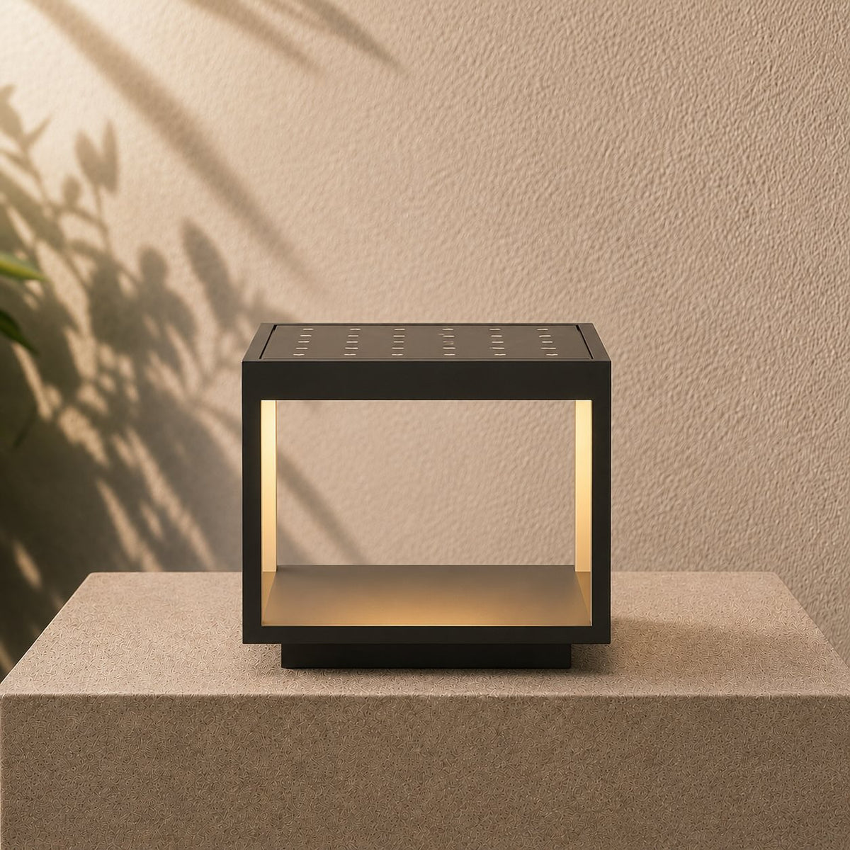 Modern Outdoor Pillar Light Open Frame Stainless Steel Acrylic LED 3000K IP54 Rated