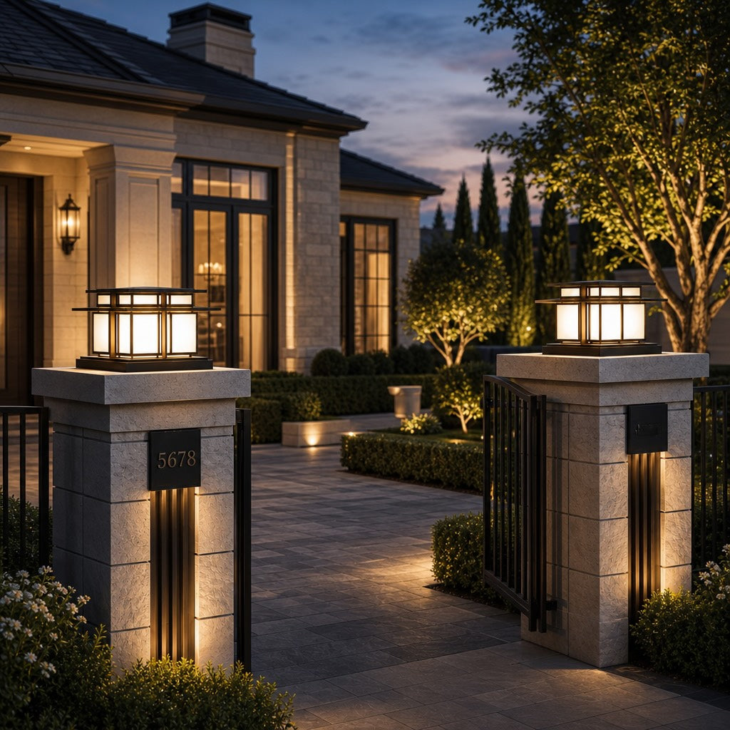 Modern Outdoor Wall Light Adjustable Waterproof Metal Acrylic LED for Gardens and Pathways