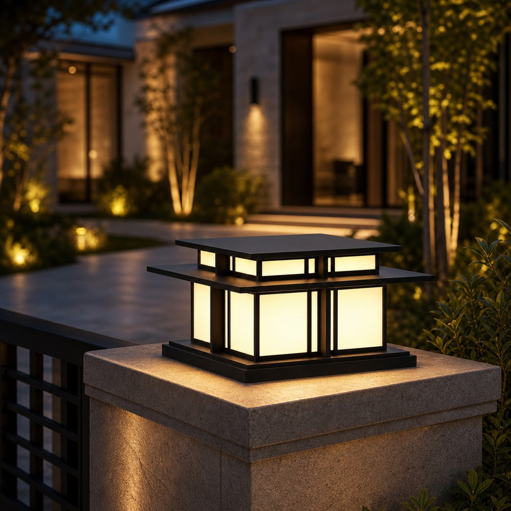 Modern Outdoor Wall Light Adjustable Waterproof Metal Acrylic LED for Gardens and Pathways