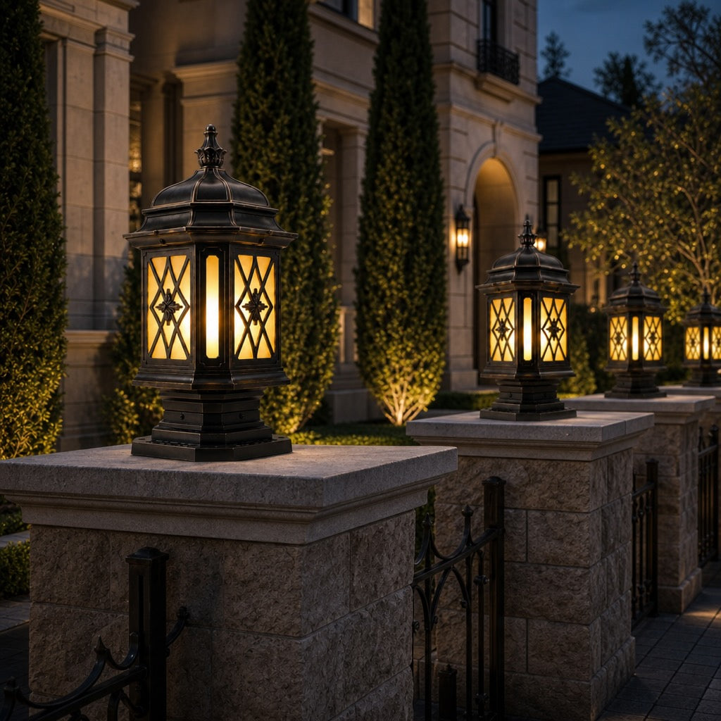 Modern Outdoor Wall Light Aluminum Frosted Glass Shade E27 Socket Water Resistant IP23