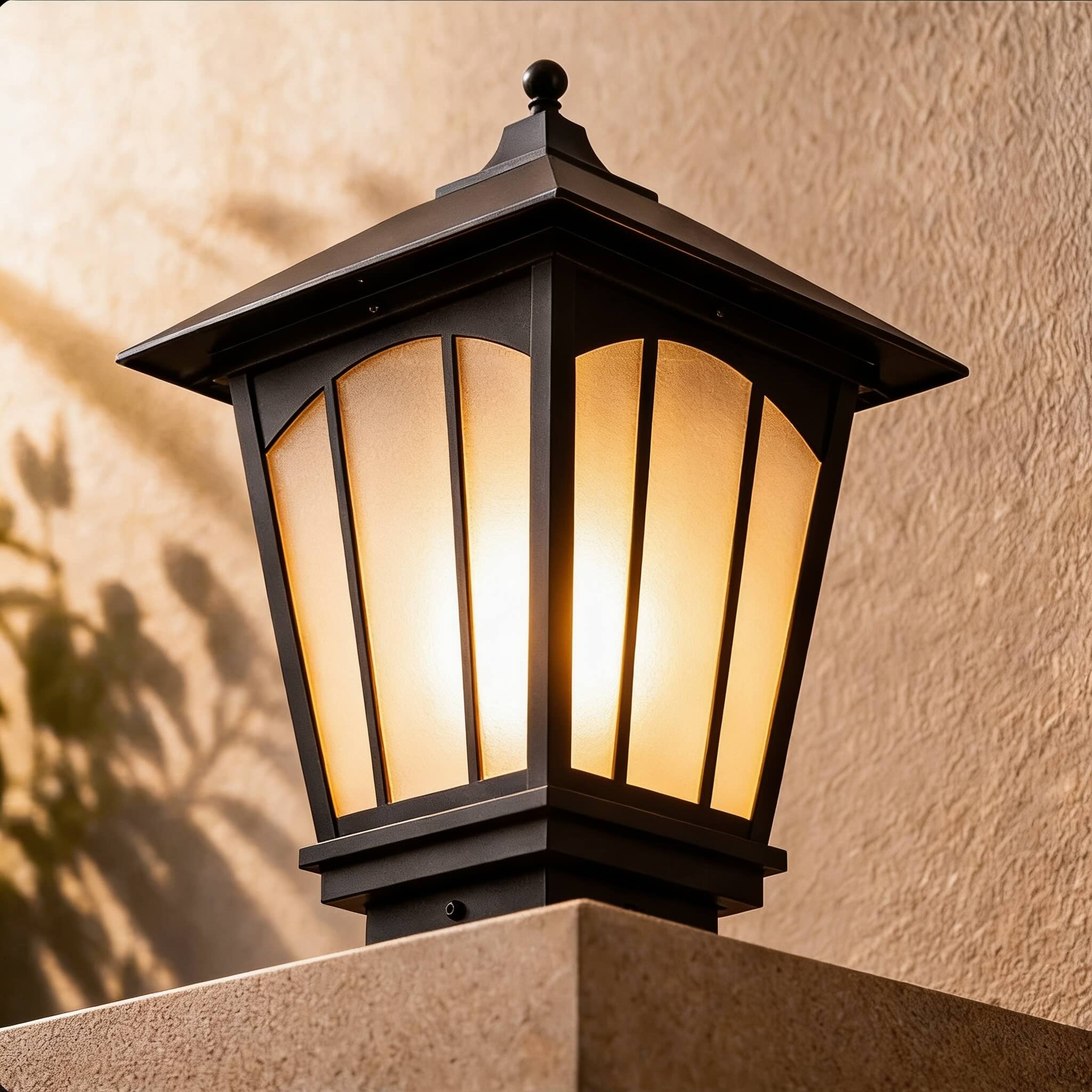 Modern Outdoor Wall Light IP55 Waterproof Solid Copper Glass Shade E27 Compatible Garden Lighting