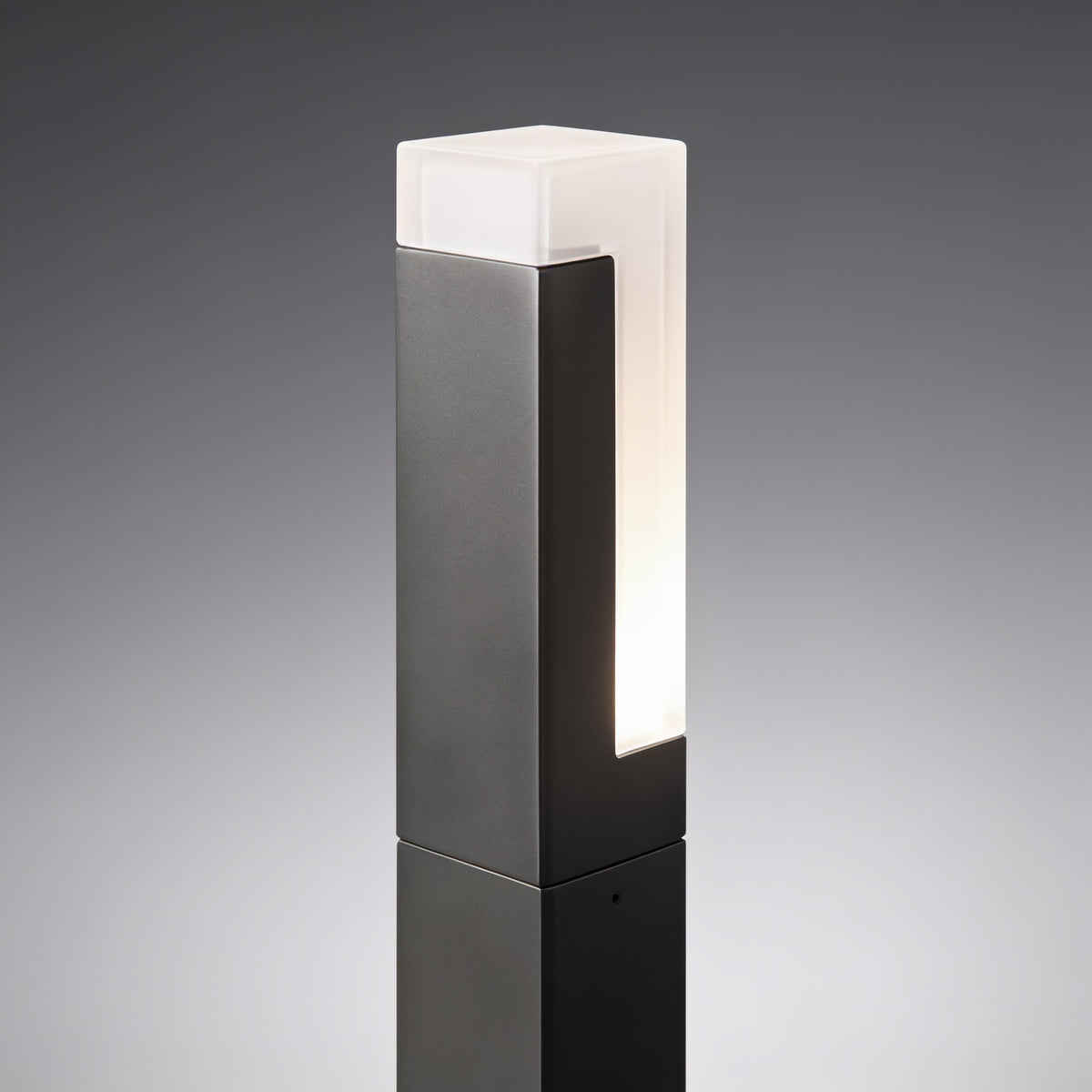 Modern Black Bollard Light Outdoor Ground Mounted Die-Cast Aluminum LED Waterproof 3000K