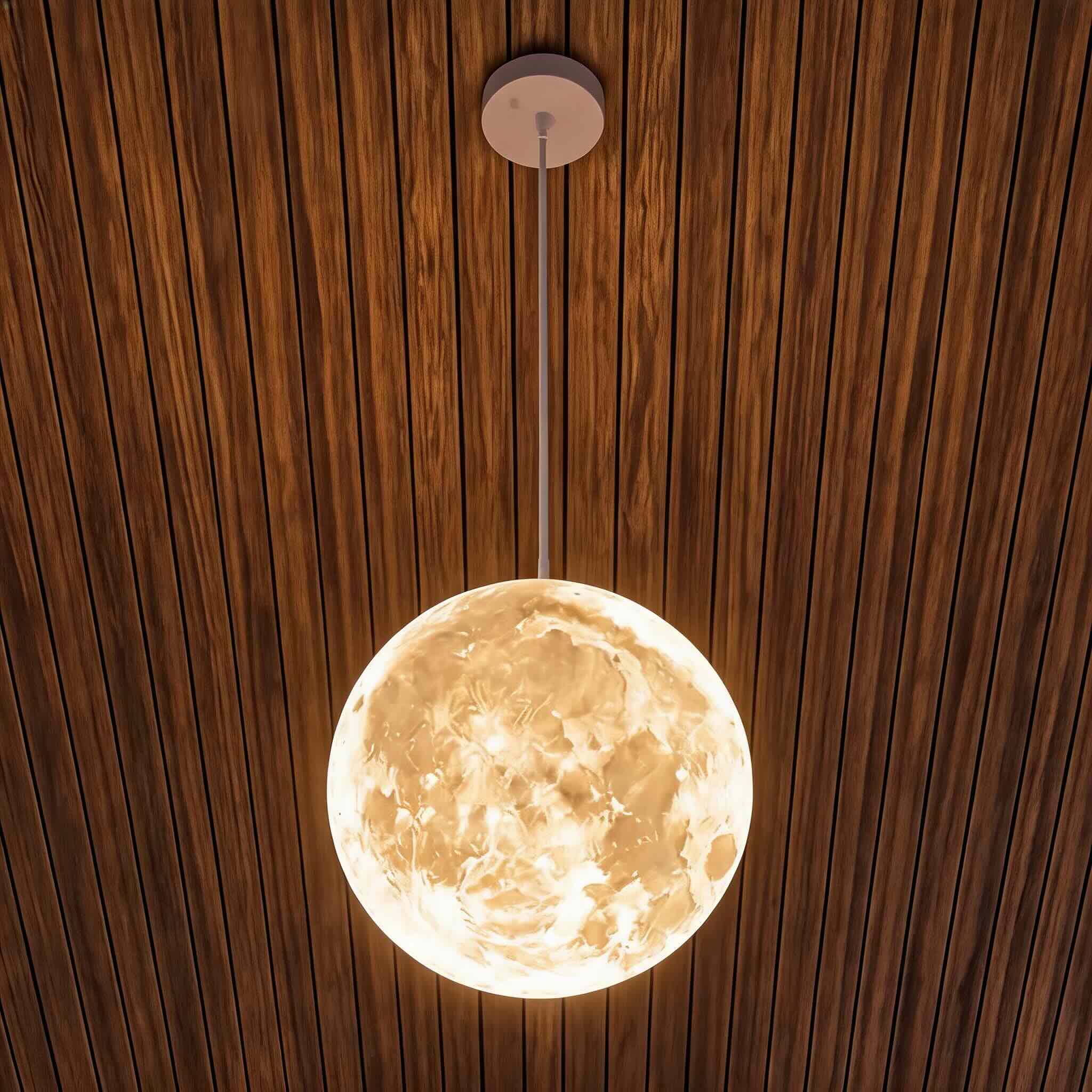 Modern Outdoor Hanging Light Resin and Fiberglass with Warm White LED and IP65 Waterproof Rating