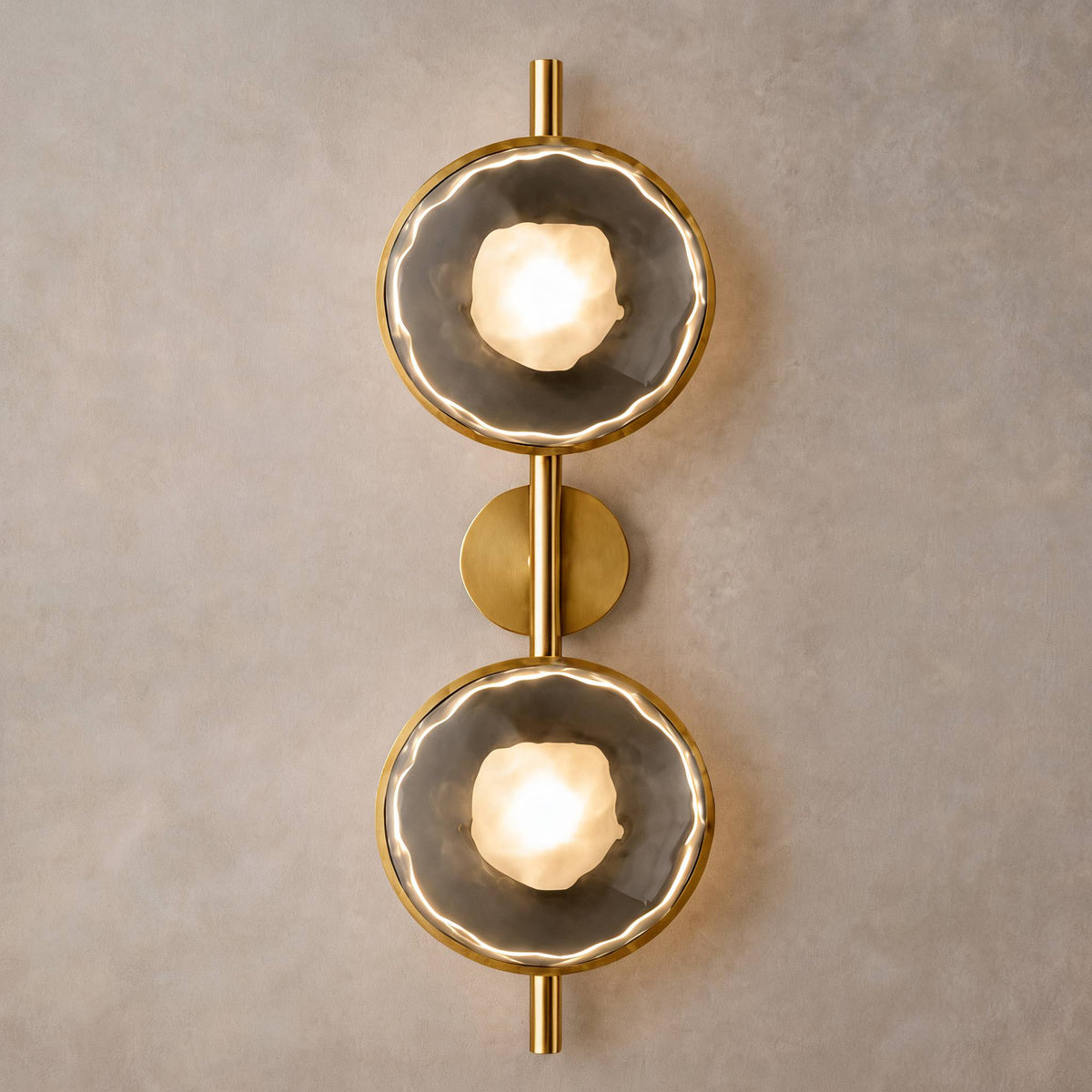 Nordic Wall Light Wall Mounted Sconce with Mouth-Blown Glass Shade and Integrated 5W LED