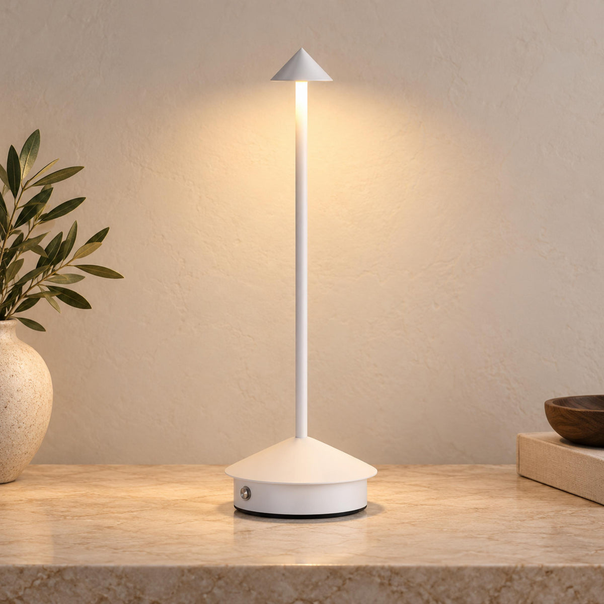 Modern Waterproof Table Lamp Rechargeable LED Cordless Design for Indoor Outdoor Use