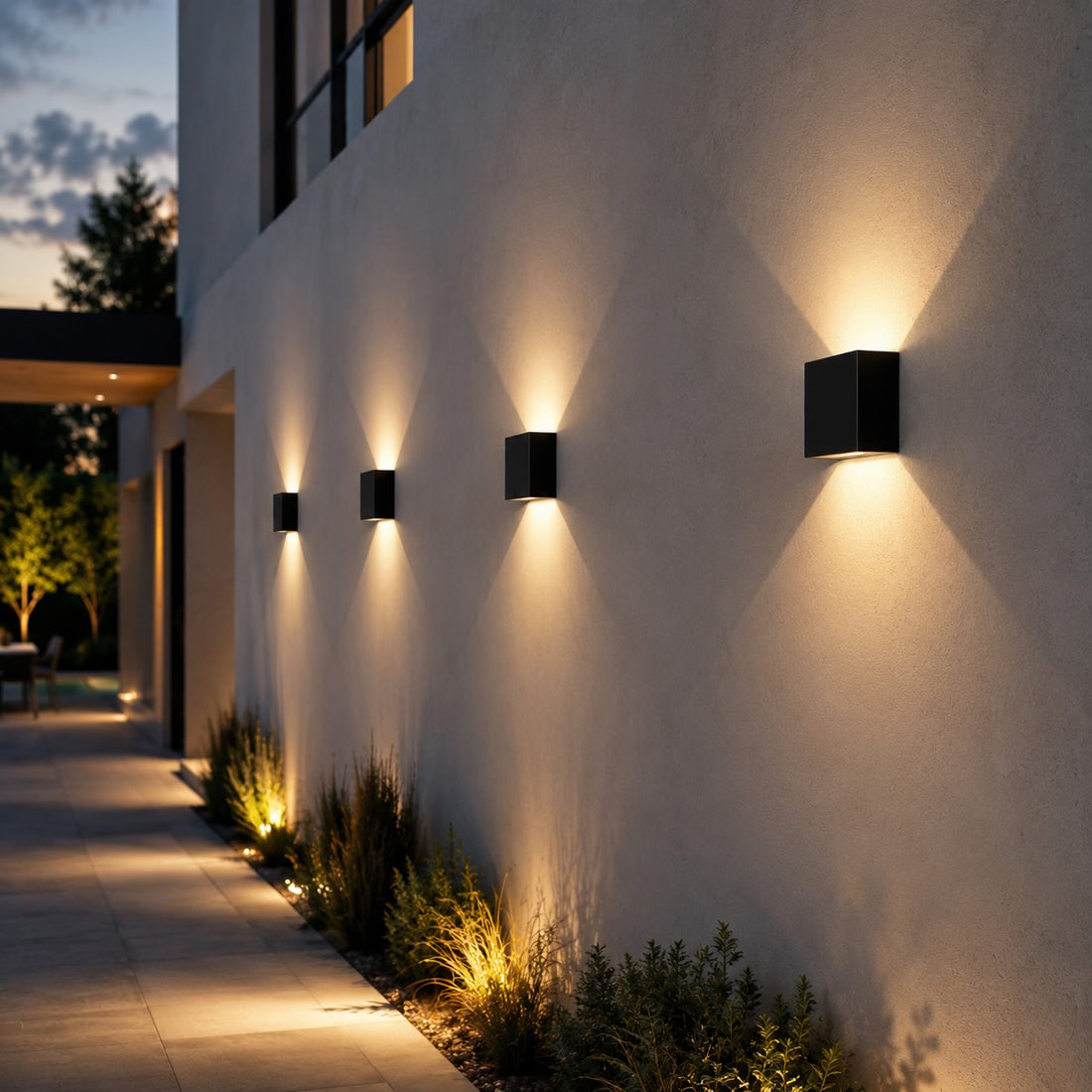 Modern Outdoor Wall Light Adjustable Waterproof Metal LED Fixture for Exterior Use