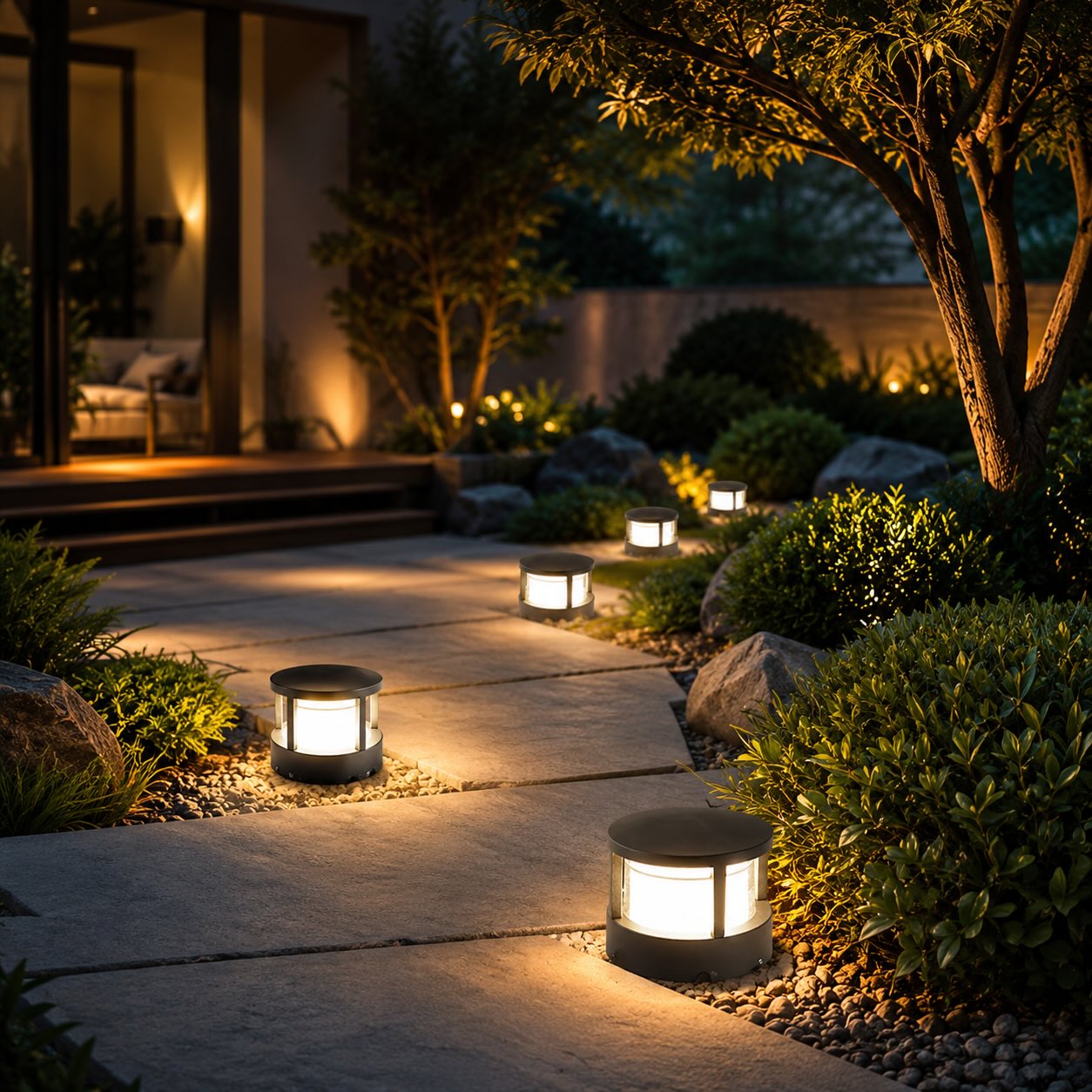 Modern Outdoor Post Light Aluminum Body IP65 LED 5W for Garden Walkway Illumination
