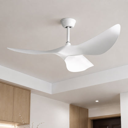 Modern Black Flush Mount Ceiling Fan with ABS Blades and 6-Speed DC Motor for Quiet Airflow