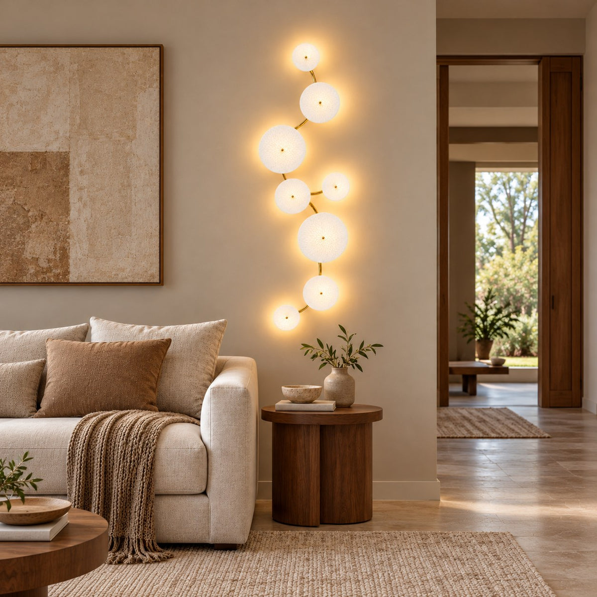 Modern Wall Light Wall Mounted Metal Frame LED Sconce for Ambient Illumination