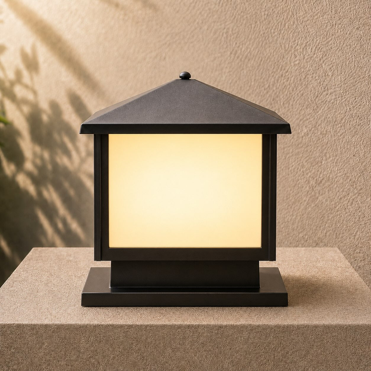 Modern Solar Pillar Light Adjustable Waterproof Aluminum LED Dual Power Supply IP54