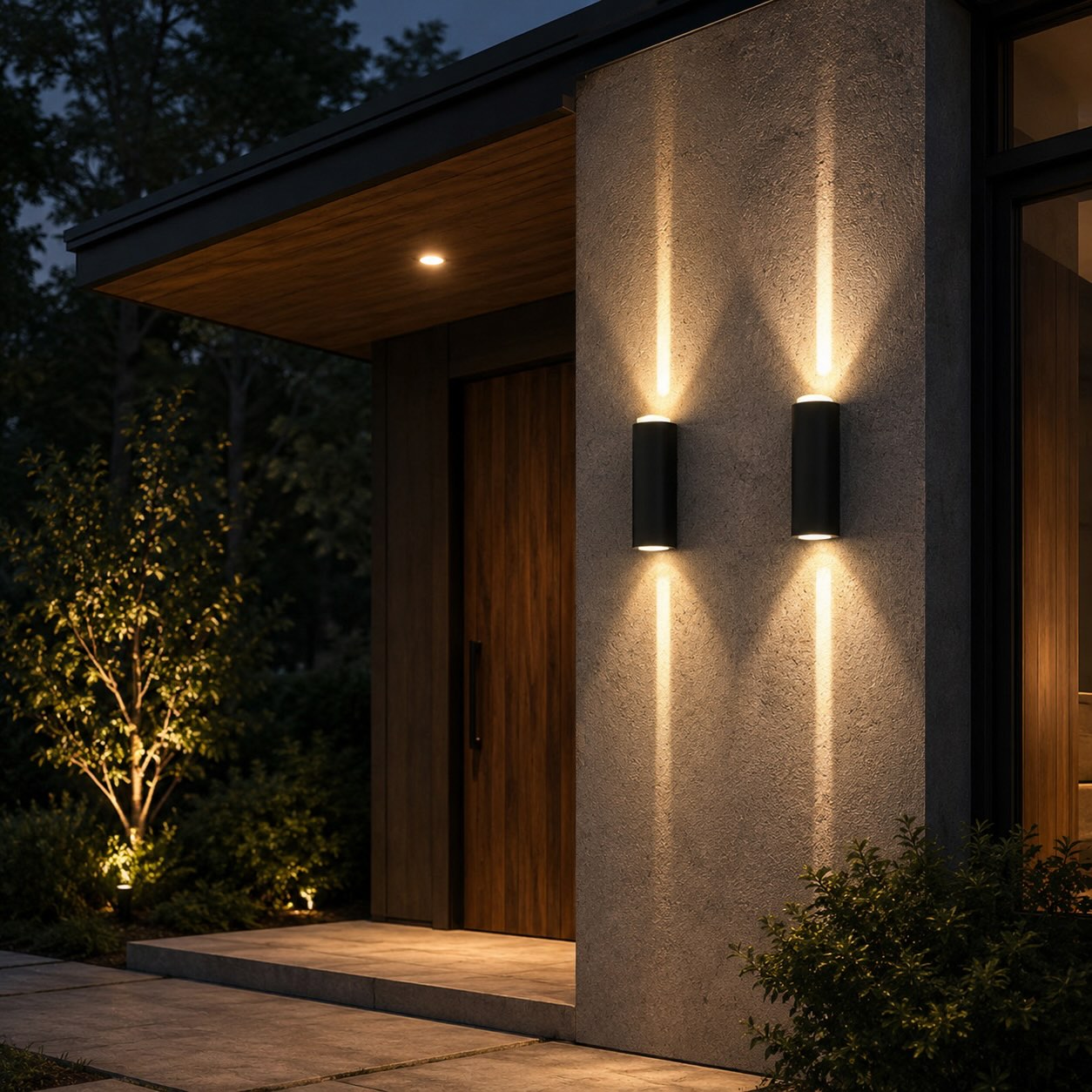 Modern Outdoor Wall Sconce Waterproof Aluminum LED Dual Beam Light 10W for Garden