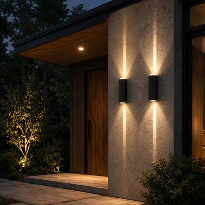 Modern Outdoor Wall Sconce Waterproof Aluminum LED Dual Beam Light 10W for Garden