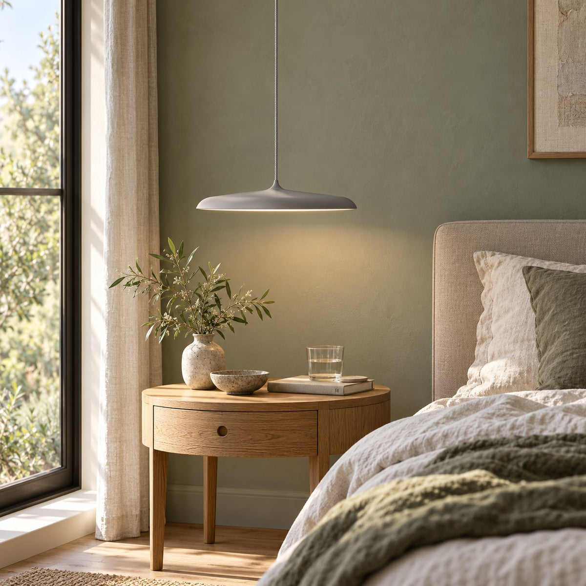Modern Glass Pendant Lamp Hanging Light Adjustable LED Fixture for Kitchen Pendant Lighting