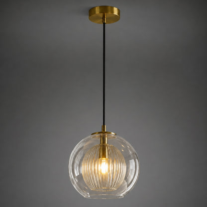 Modern Glass Pendant Light Adjustable Hanging Fixture Metal LED Compatible for Kitchen Island