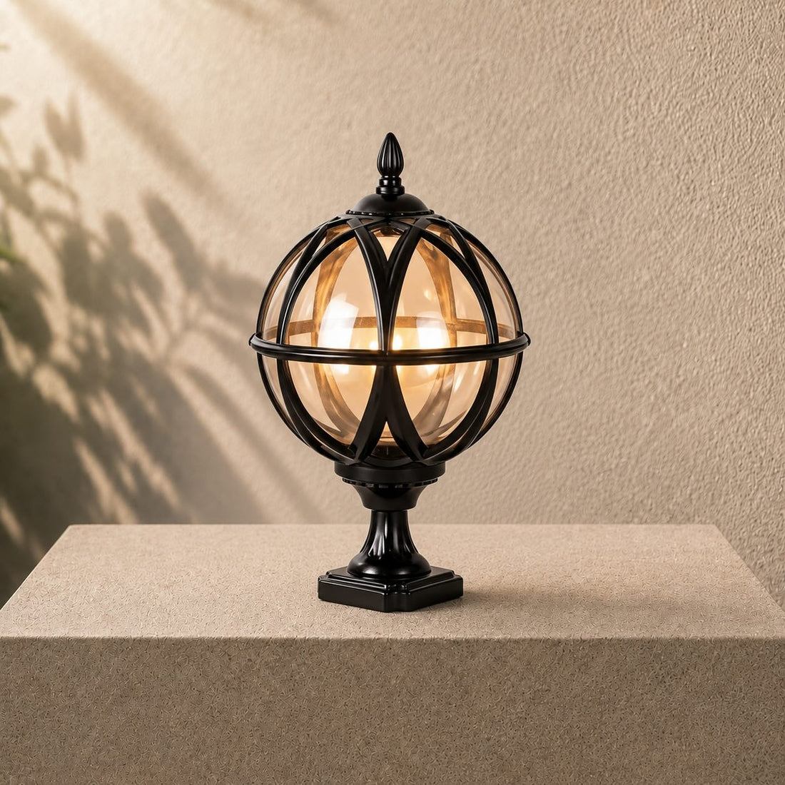 Modern Outdoor Wall Light Adjustable Height Aluminum Glass Waterproof Garden Lighting