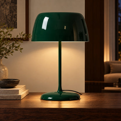 Modern Table Lamp with Adjustable Shade Metal Base LED Light Feature for Desk or Bedside Use