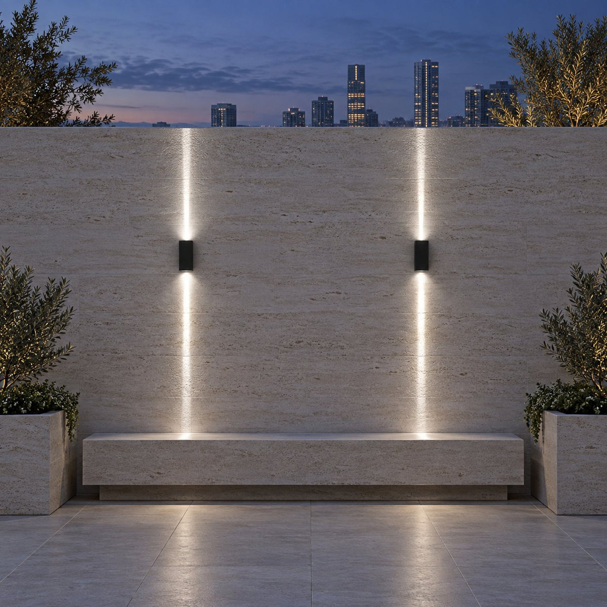 Modern Outdoor Wall Sconce Lighting Up Down Waterproof Die-Cast Aluminum LED 10W