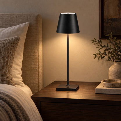 Modern Cordless Table Lamp Adjustable Brightness Rechargeable Battery LED Design for Home Office