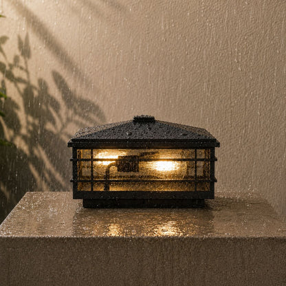 Modern Outdoor Wall Light IP54 Rated Aluminum Alloy with Transparent Glass Shade E27 Bulb Base