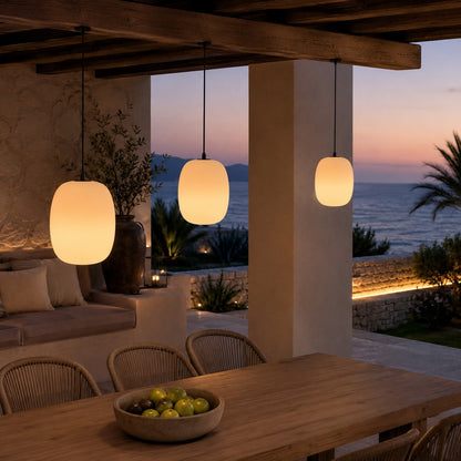 Modern Outdoor Pendant Light Fixture Hanging Waterproof Aluminum LED for Exterior Use