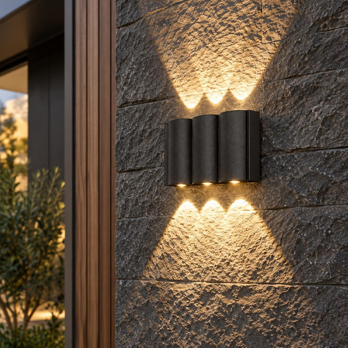 Modern Outdoor Wall Light Up Down Waterproof Aluminum LED Adjustable Illumination