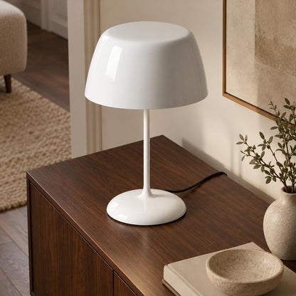 Modern Table Lamp with Adjustable Shade Metal Base LED Light Feature for Desk or Bedside Use