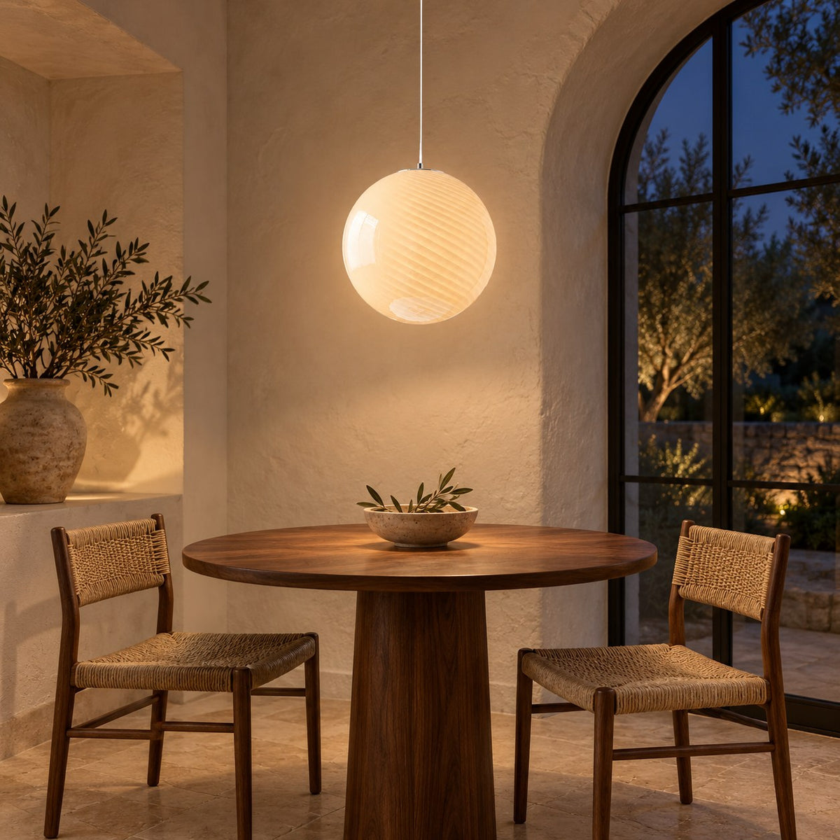 Modern Glass Pendant Lamp Adjustable Hanging Light LED Fixture for Kitchen Pendant Lighting