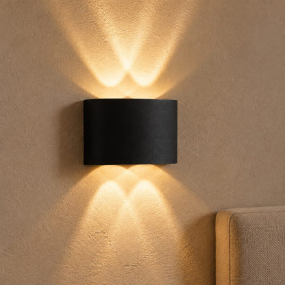 Modern Waterproof Outdoor Wall Light Aluminum Up-and-Down LED Sconce for Indoor and Outdoor Use