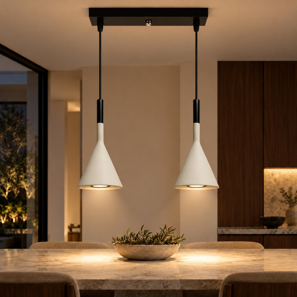 Modern Adjustable Pendant Lamp Aluminum LED Hanging Light for Kitchen and Home Decor
