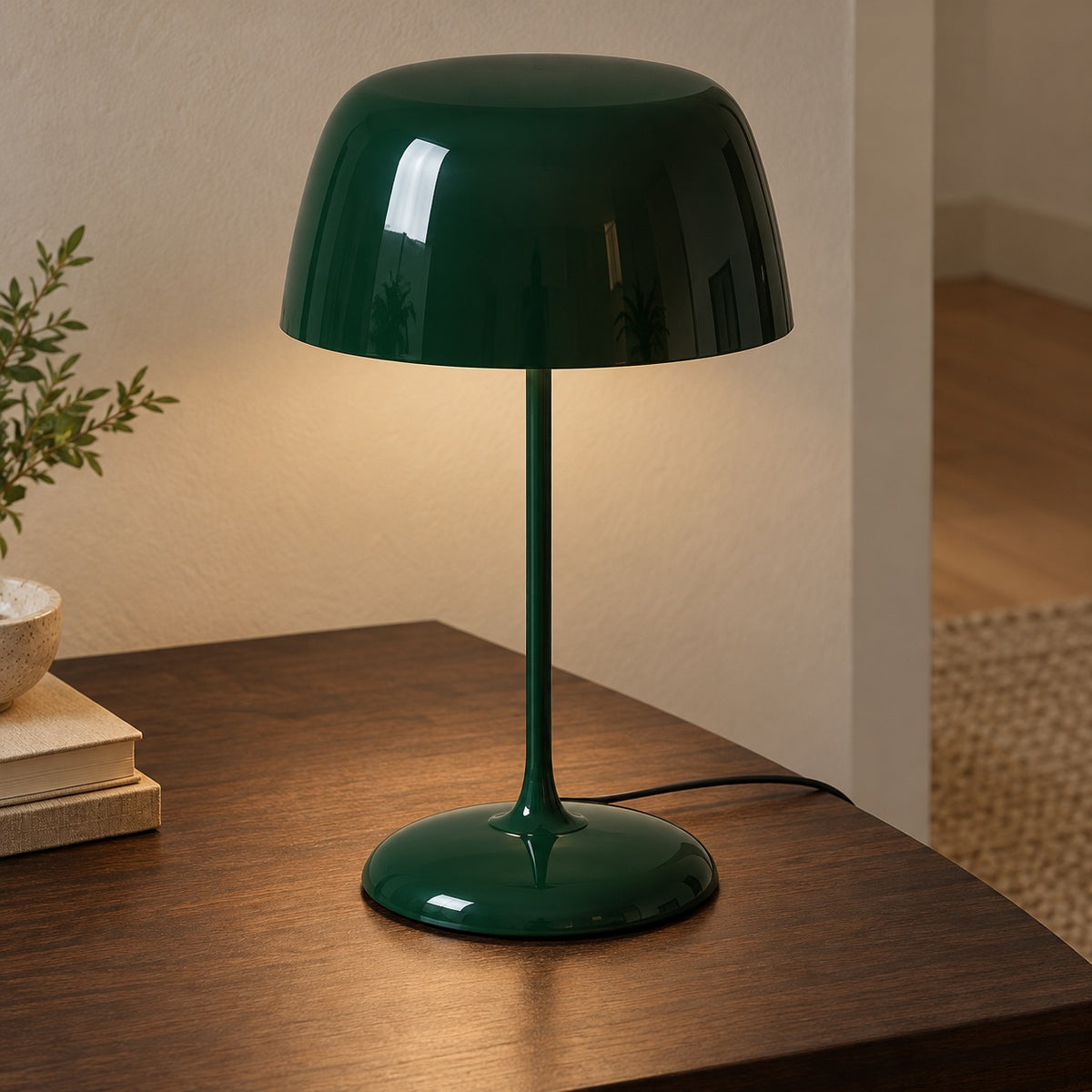 Modern Table Lamp with Adjustable Shade Metal Base LED Light Feature for Desk or Bedside Use