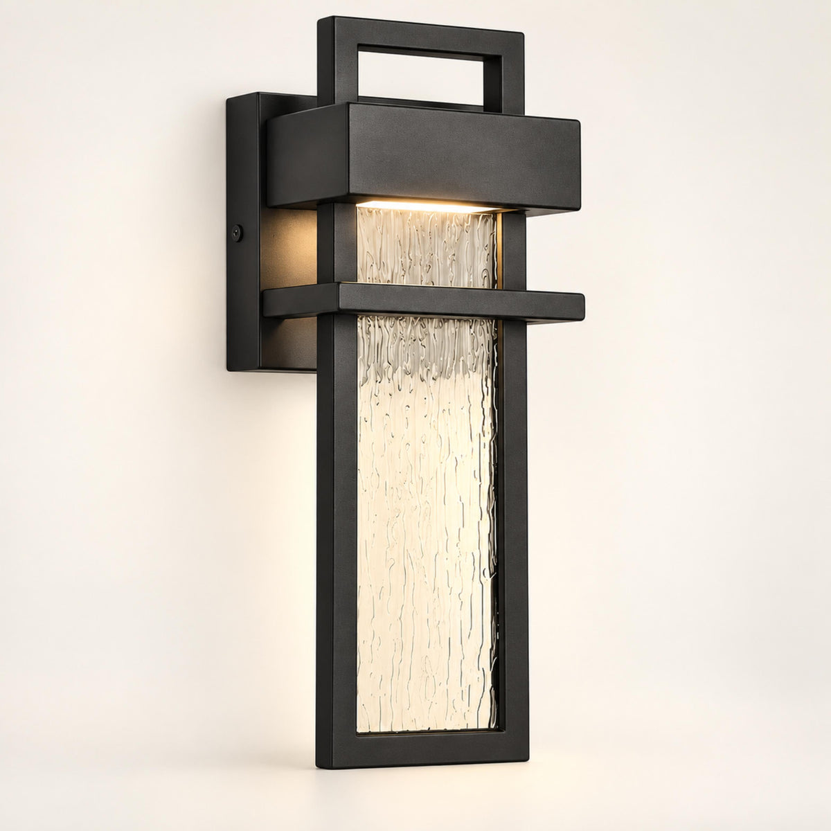 Modern Black Outdoor Wall Light Wall Mounted Aluminum 12W LED Waterproof for Exterior Use