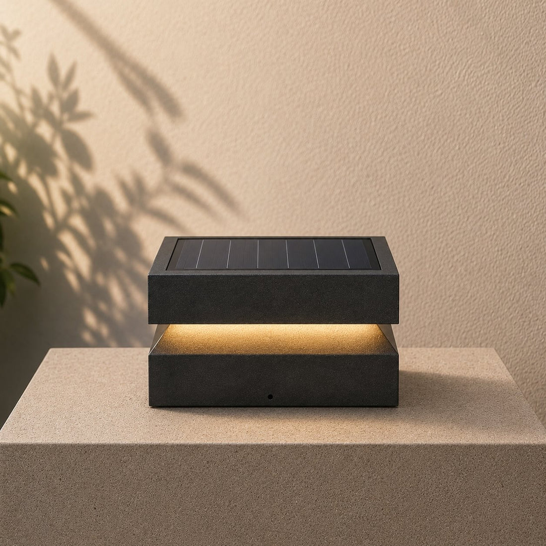 Modern Square Outdoor Post Light Waterproof Stainless Steel LED Hardwired Solar Options 9.8 11.8 15.7