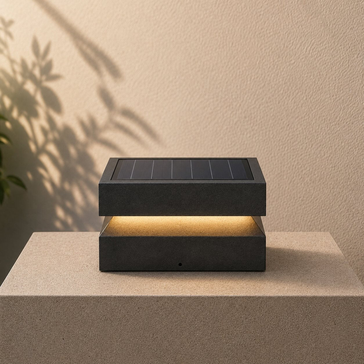 Modern Square Outdoor Post Light Waterproof Stainless Steel LED Hardwired Solar Options 9.8 11.8 15.7
