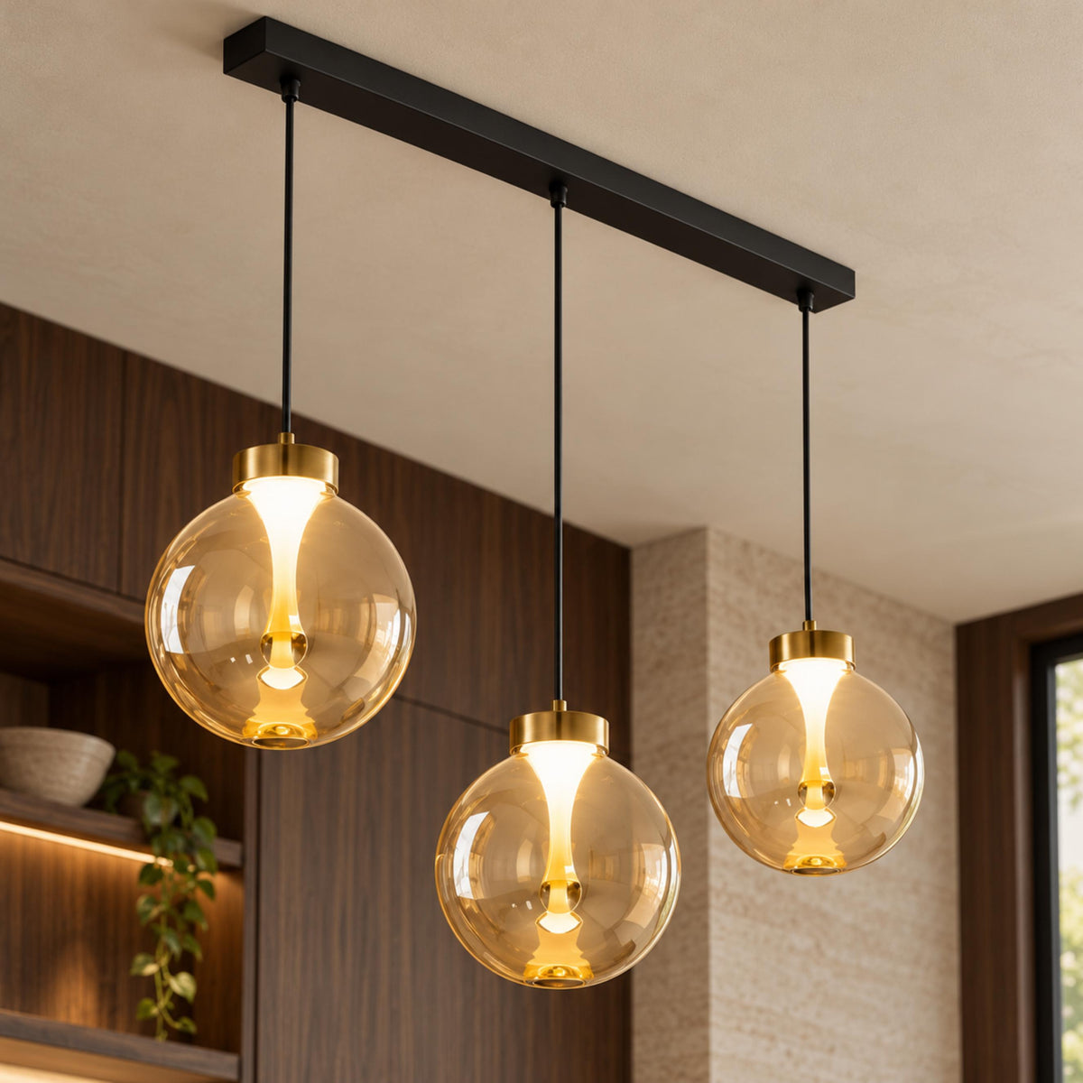 Modern Pendant Light Hanging Adjustable Metal Shade LED for Kitchen Dining Room