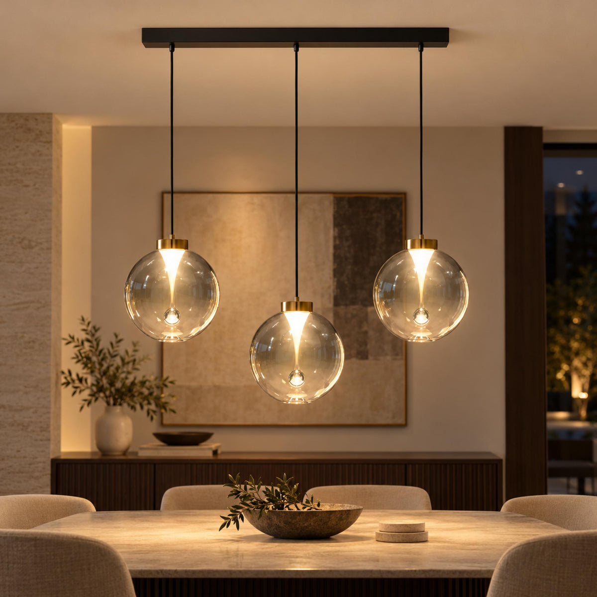 Modern Pendant Light Hanging Adjustable Metal Shade LED for Kitchen Dining Room