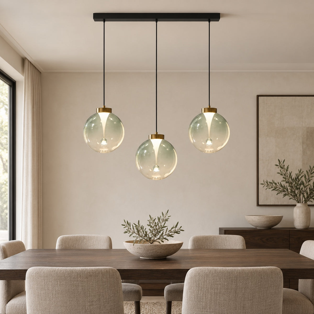 Modern Pendant Light Hanging Adjustable Metal Shade LED for Kitchen Dining Room