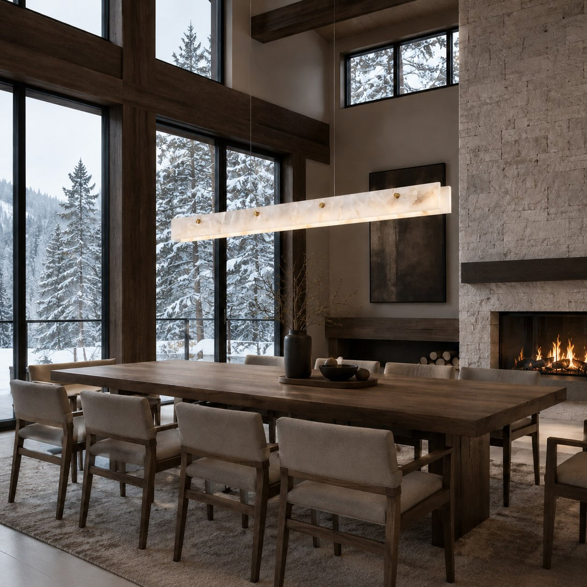 Modern Pendant Light Adjustable Hanging Stainless Steel and Marble LED Fixture for Kitchen Island